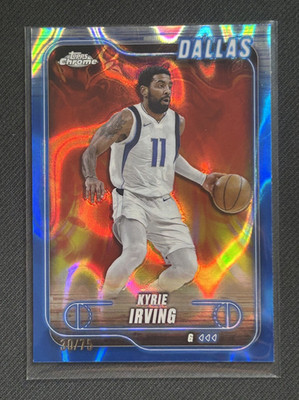 2024-25 Topps Chrome - Kyrie Irving #117 Blue Lava Refractor /75 NM