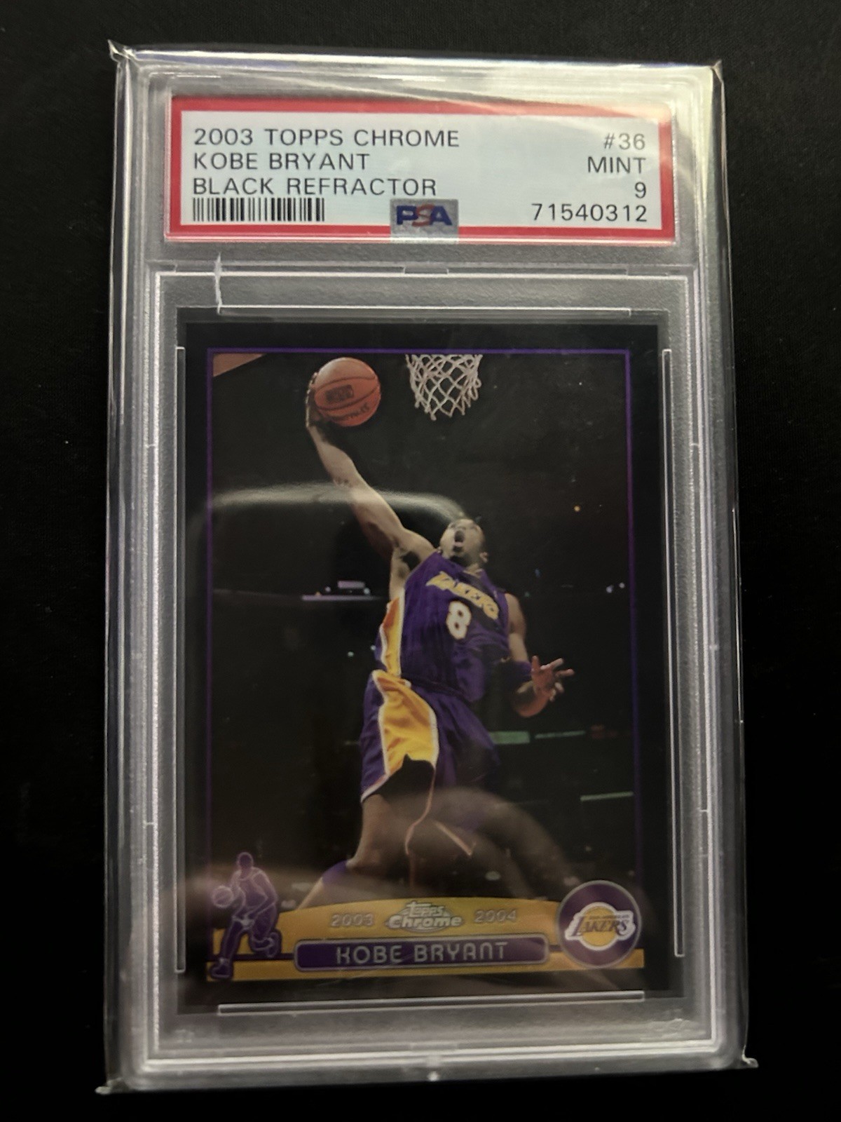 2003-04 Topps Chrome - Kobe Bryant #36 Black Refractor /500