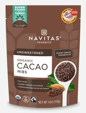 Unsweetened Organic Cacao Nibs by Navitas Organics (Gluten Free / 100% Cacao)