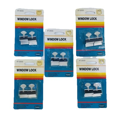 EAC Window Locks Sliding Or Sash Windows No Tools Required Set of 2 Lot of 5 NOS