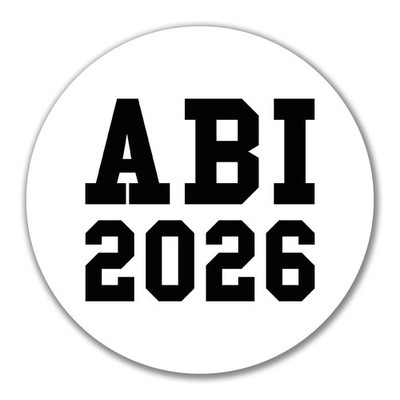 Aufkleber ABI 2026 Abitur 10cm Sticker ABI 2026 Geschenkidee Präsent Mitbringsel