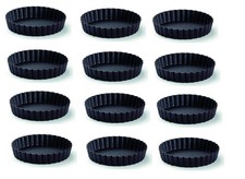 12 x Tortelette Mini-Tart Backform °60mm rund gewellt Antihaftbeschichtet 995080