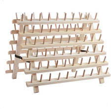 120-Spools Collapsible Wooden Thread Holder Sewing and Embroidery Thread