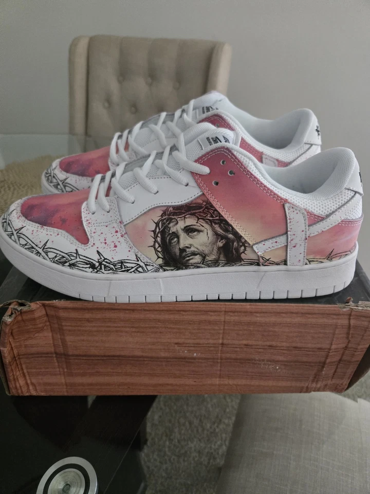 Kito Wares SB Dunk - Pasión de Cristo - Tenis Día de la Resurrección - Talla 13 LE Foto 4 de 4