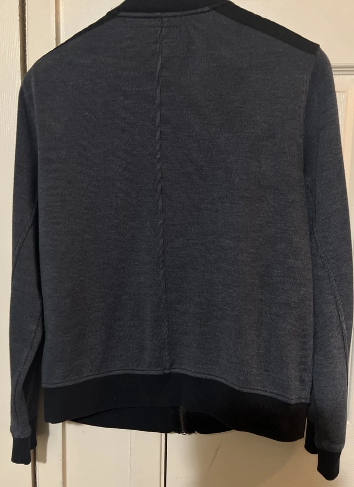 Chaqueta Rock & Republic Para Hombre Gris Mediano Cremallera Completa Mezcla de Algodón Bolsillo Ligero Foto 3 de 4