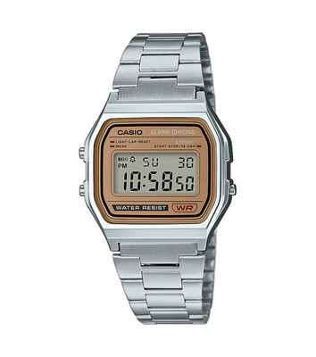 CASIO Armbanduhr A158WEA-9EF Digital Casio Collection Vintage Retro Metallband