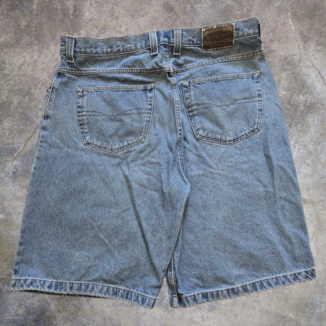 Anchor Blue Baggy Jorts Men Vintage 90s Skater Grunge Fashion