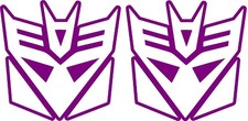 Outlined Transformers Decepticon Vinyl Decal Set Helmet Sticker window tumbler