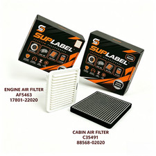 Fitment 2003-2008 Toyota Corolla Matrix 1.8L Engine & Cabin AC Air Filter