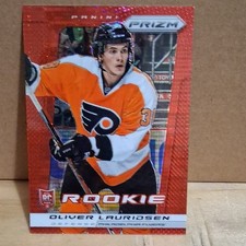 Panini 2013-14 Prizm Red Prizm Rookie Oliver Lauridsen #272 Flyers Hockey