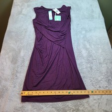 Kut From The Kloth Mollee Knit Dress Womens Sz 4 Draped Ruched Sleeveless Plum