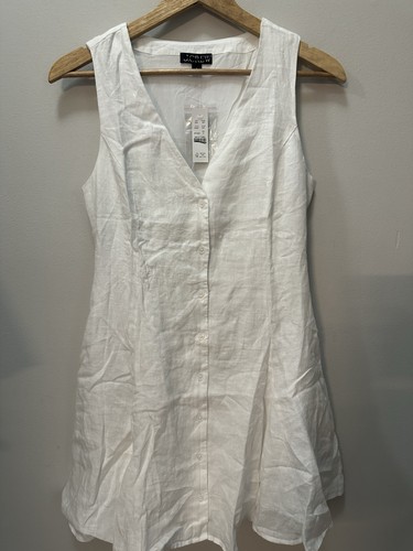 NWT! J.Crew mini dress in linen. Size 6 $158 - Picture 5 of 9