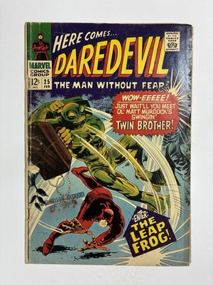 Daredevil 25 GD 2.0 Some Pages Loose Bottom Staple Detached 1st Leap Frog 1967