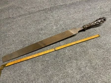 Vintage Shapleigh’s Diamond Edge 14” Mill Bastard File With Cast Iron Handle USA