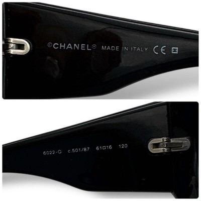 CHANEL 6022-Q Archive Sunglasses Rectangle Big Logo Coco Mark