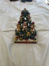 Santa & Co 6 3/4” Bear Tree Candle Sculpture Holder￼