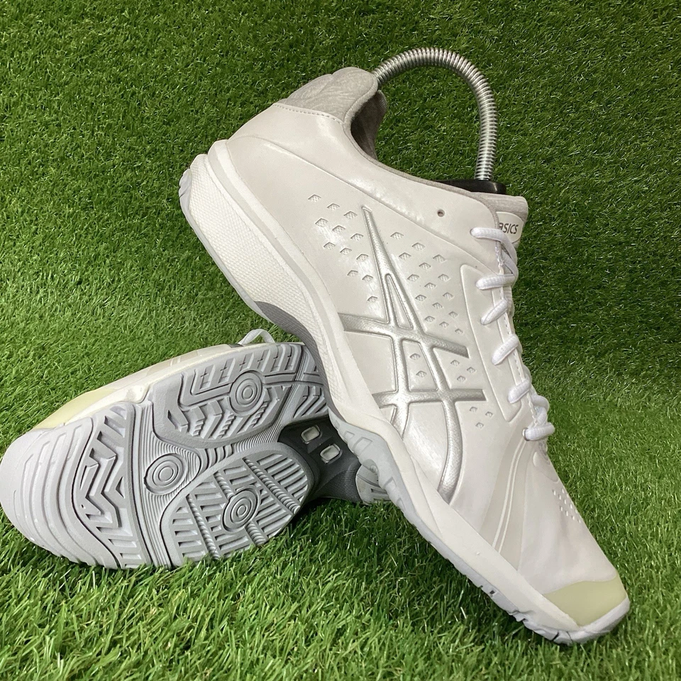BNWB Asics Womens GEL-Court Bella Tennis Shoes Trainers  - White/Silver UK 9 - Image 2 of 4