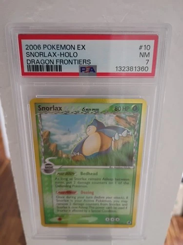 2006 Pokemon TCG Snorlax EX Holo DRAGON FRONTIERS PSA 7