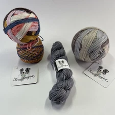 Scrumptious Purl Stripe Me Up Merino Wool Blend Sock Yarn Lot ~ 3 pcs