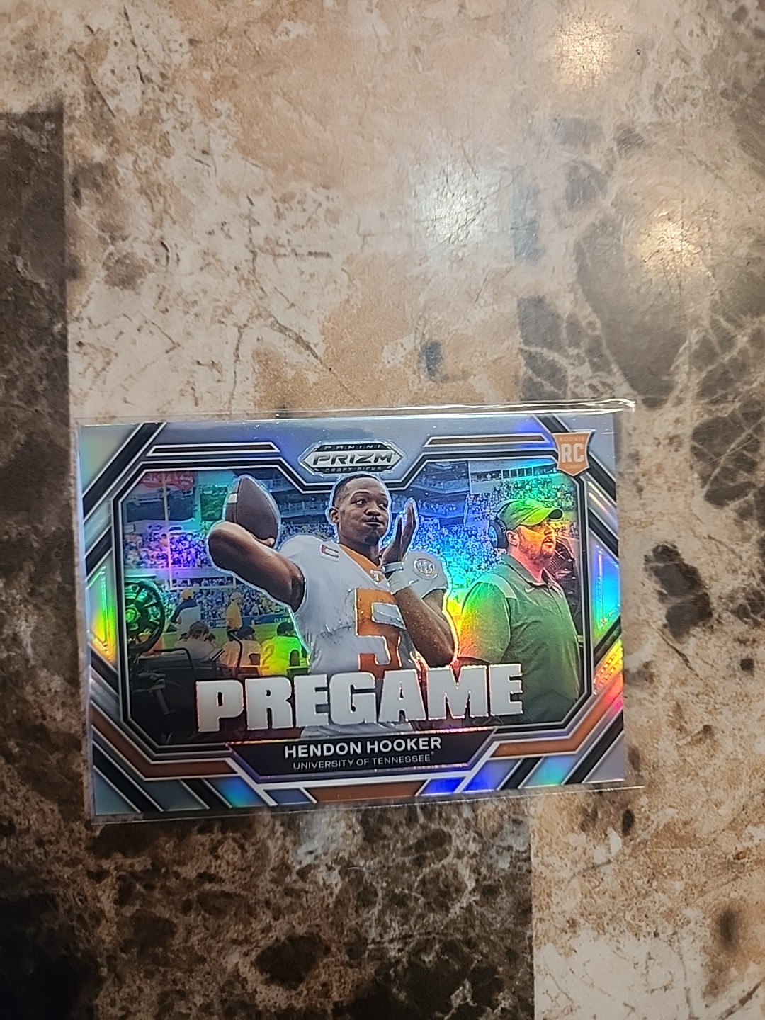 2023 Prizm Draft Hendon Hooker Pregame Silver Prizm PG-6 Detroit Lions 🔥
