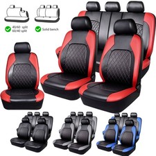 For Toyota Camry Corolla Rav4 Pu Leather Car Seat Cover Full Set Waterproof Seat