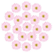 20-Pack Artificial Plumeria Flower Heads, 3.54" Fake Flowers, Pink and White