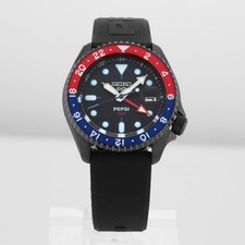 Seiko SSK047 Pepsi Black Silicone Strap GMT Limited Edition Rare UK New & Unworn