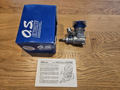 O. S. Engines Max 50SX-H Hyper RC Helicopter Engine - with NEW BEARINGS