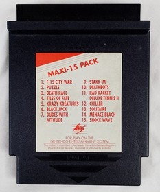 H.E.S. Maxi-15 Pack Nintendo NES Game Cartridge 15 Games in One