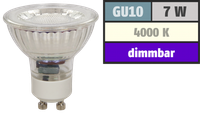 Mcshine Led-Strahler Mcshine ''Mcob'' GU10, 7W, 450 Lm, Neutralweiß,