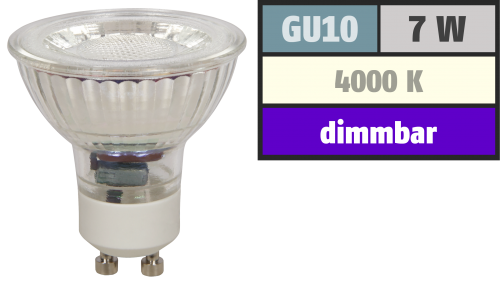 Mcshine Led-Strahler Mcshine ''Mcob'' GU10, 7W, 450 Lm, Neutralweiß,-image