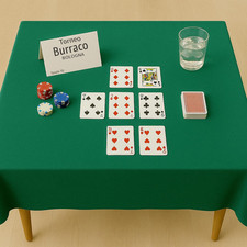 - Panno Verde per Tavolo Da Gioco - Quadrato Rettangolare Carte Poker Torneo Bur
