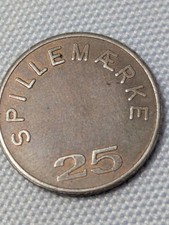 Denmark Danish Game Token, Lucky 4 Leaf Clover, 25 Spillemærke - Indløses Ikke