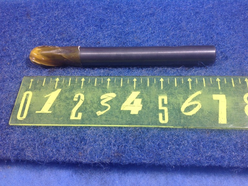 ball nose solid carbide e mill- 7"x3/4"- resharp