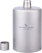 Boundless Voyage Titanium Hip Flask Pocket Flagon Camping Portable Silver 