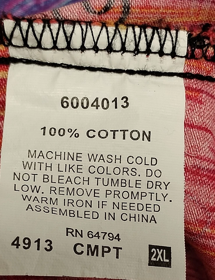 Blusa Médica Para Mujer Peaches 2XL Algodón Floral Multicolor Bolsillos Vibrantes Foto 4 de 4