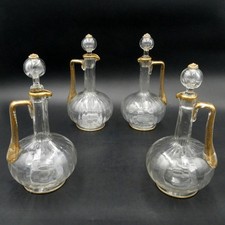 4 carafes en verre soufflé à