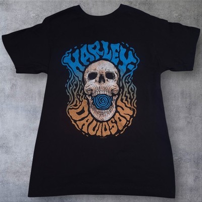 Harley Davidson Psychedelic Skull Tee Women Size Small Perth Australia 