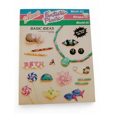 Aleene Fantastic Plastic Craft Pattern Booklet - Melt Shape Mold it - Vtg 1990
