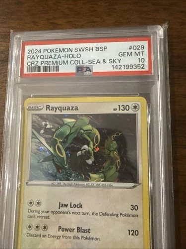 2024 POKEMON SWSH BLACK STAR PROMO #029 RAYQUAZA-HOLO PSA 10 X2