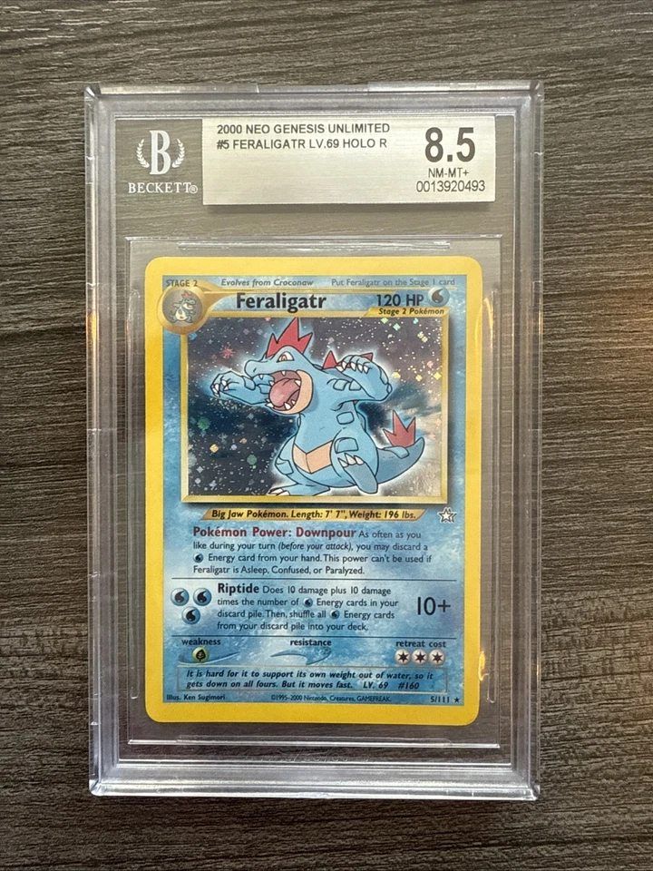 #5 2000 Neo Genesis Feraligatr LV 69 Holo – Pop 15 – BGS 8.5 - (PSA/CGC) - Image 2 of 3