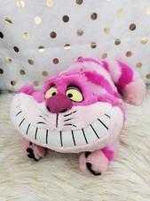 Disney Store Authentic Cheshire Cat Plush Doll Alice In Wonderland Pink Plush