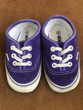 Vans Little Girls Unisex Toddler Purple Suede Sneakers Low Top Size 4