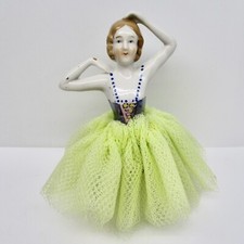 Vintage bottle stopper cork dancing girl ceramic tulle skirt ballerina Japan