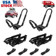 Kayak Roof Rack 2 Pairs, 4pcs J-Bar Car Roof Racks for Kayak, Canoe, Paddle ...