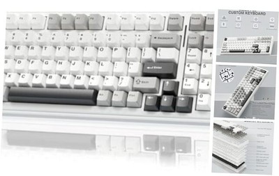  F99 Wireless Mechanical Keyboard,Tri-Mode BT5.0/2.4GHz/USB-C Black&Grey&White