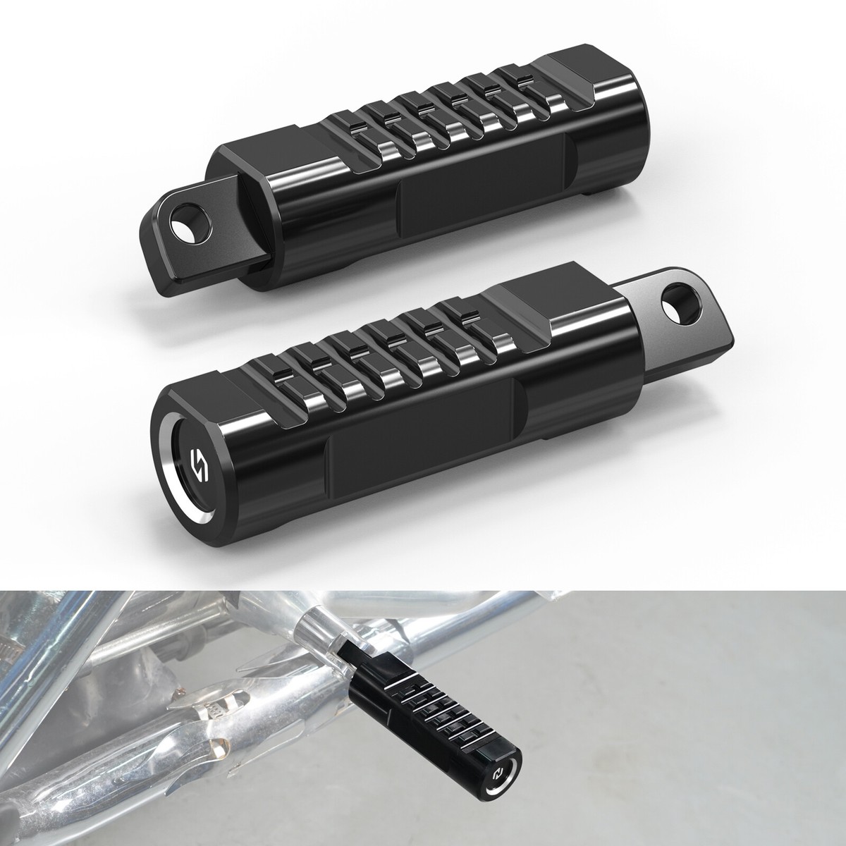 h h　 NICECNC Aluminum Rider Footpegs for Harley Sportster 883 Low