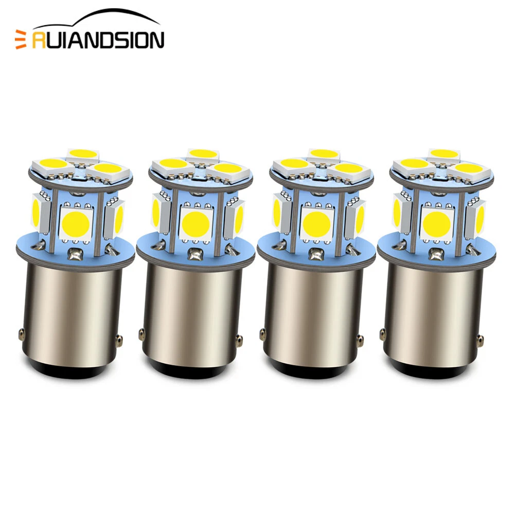 4pcs 12V BA15D 8 SMD 160LM 6000K WHITE LED GLOBE CARAVAN BOAT RV LED LIGHT BULBS