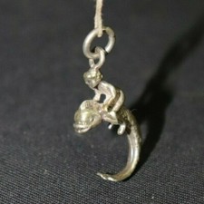 Vintage silver chain Engraved Silver The ones that ride on the winged dragon