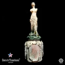 home decor vintage glass jar art sculpture ooak doll house ancient statue venus 